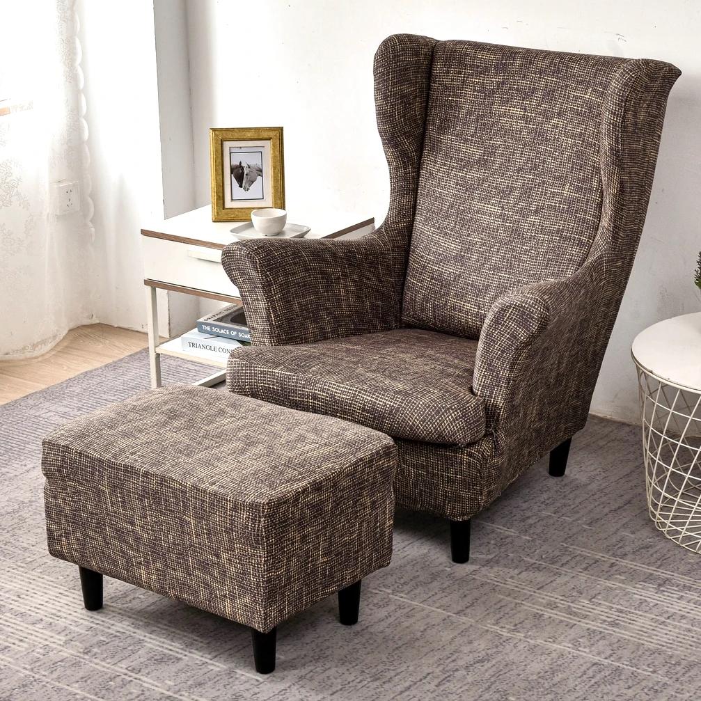 Чехол для кресла с подголовником эластичные чехлы для кресел чехол для дивана с подголовником и чехлом для подушки сиденья защитный чехол для мебели 3pcs-set 6093₽