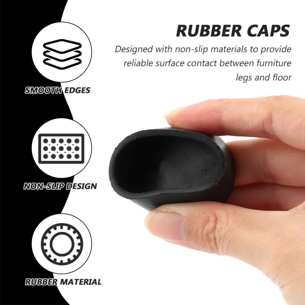 50 Stück runde Stuhlbeinpolster aus Gummi, 25 mm, Möbelbeine, Tischendstopfen, PVC, leise, rutschfeste Bodenbeine für Möbelabdeckungen