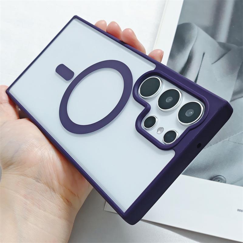 Magnetic Transparent Phone Case for Samsung S25 Ultra/Edge & S23/22