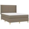 Maison Exclusive - Sommier à lattes de lit matelas et LED Taupe 140x200 cm Tissu