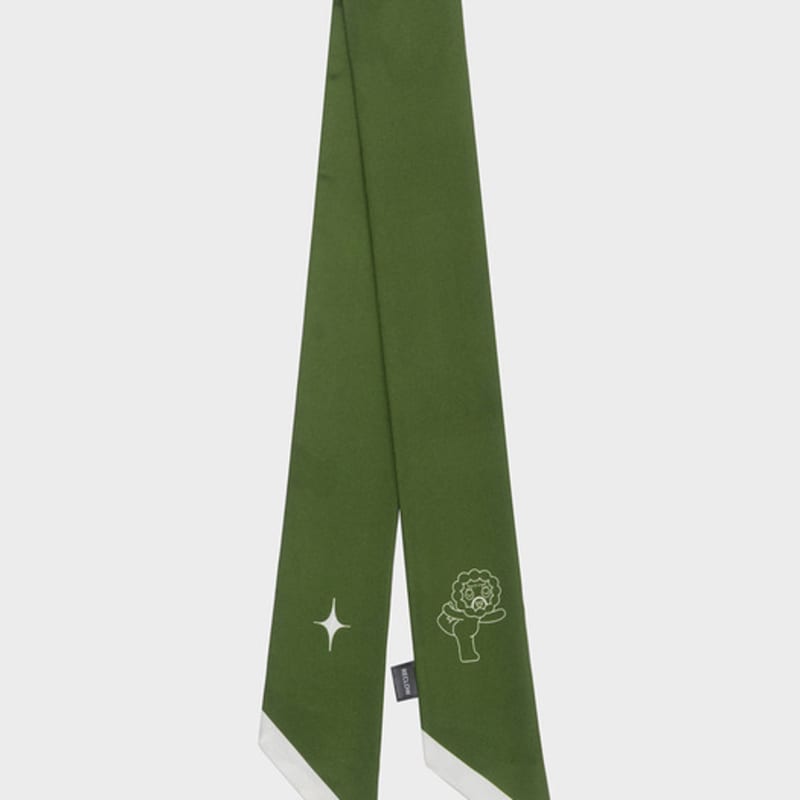 RECLOW [Reclow X Artnom] ART SHINE Long Scarf KHAKI