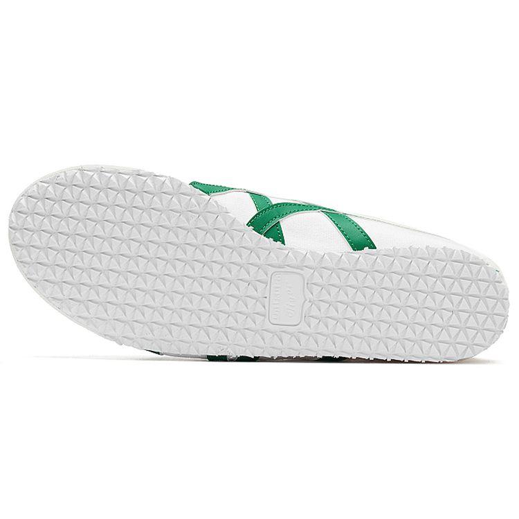 Onitsuka Tiger Mexico 66 Slip-On Canvas Minimalist Versatile Non-Slip Lightweight Low-Top Casual Shoes Unisex sneaker White Green D342Q-0184