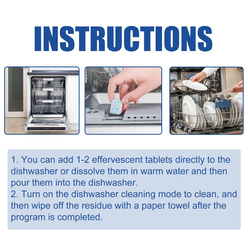 Jakehoe Dishwasher effervescent tablets Multi-purpose cleaning dishwasher decontamination and grease removal cleaning tablets
