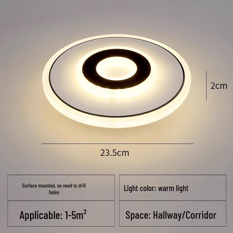 LED Ceiling Light for Hallway, Entrance, or Balcony - Round Surface Mounted Design