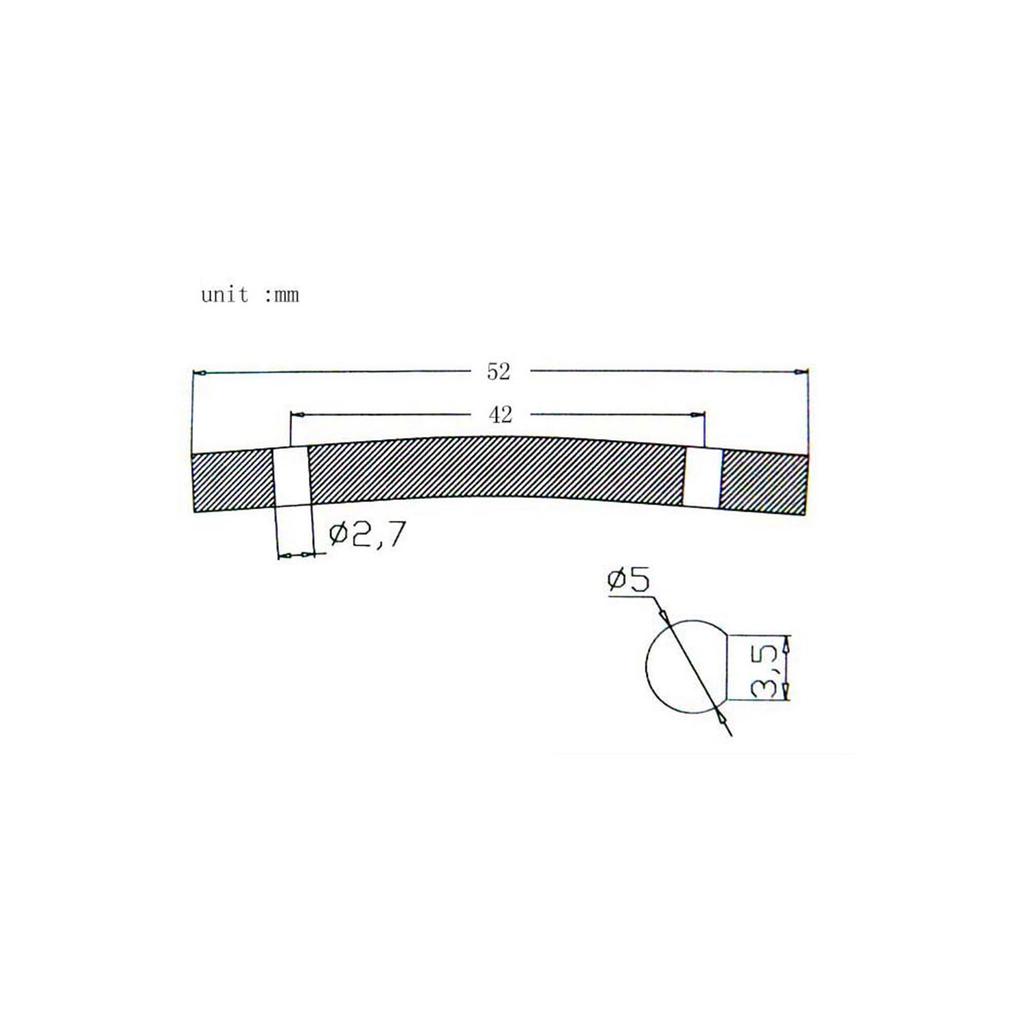 Headstock String Retainer Tension Bar for Electric Guitar Replacement 52mm Silver