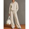 2026 Herbst Winter Damen Freizeit Kapuzenpullover Weite Hosen Set Locker Sportbekleidung