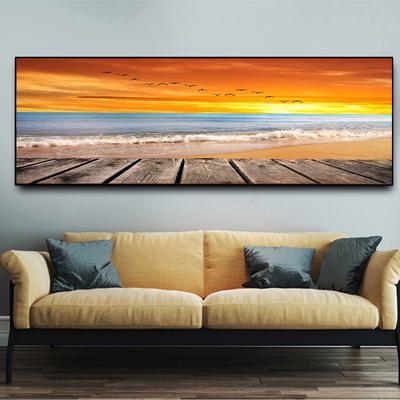Beach Sea Sunset Posters and Prints Landscape Canvas Painting Natural Cuadros Wall Art Pictures Living Room Home Decor No Frame