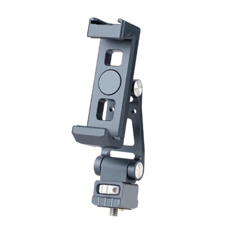 Smartphone Tripod Mount Clip Rotate Cellphone Mount Adapter for Phone Live Streaming Aluminum Phone Clip Holder