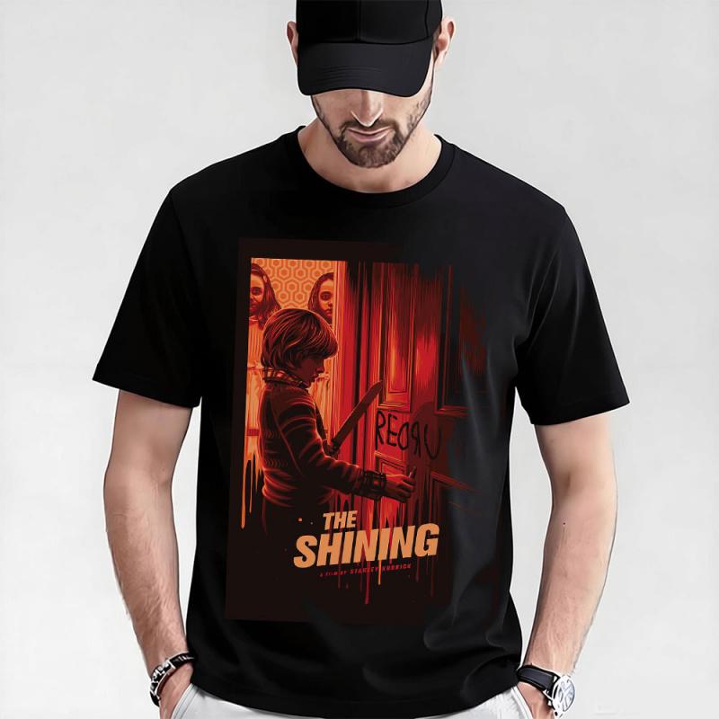 80s Vintage Horror movie The Shining Halloween Gift T-shirt 0610 Stephen King Serial killer pri