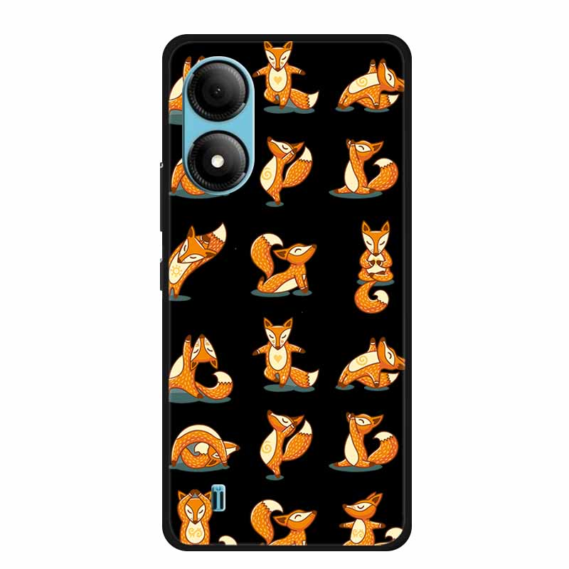 Funda For ZTE Blade A33S Case Cute Cartoon Cat Black Silicone Soft Phone Case For ZTE A33S Back Cover Case A 33 S 33s Coque Capa
