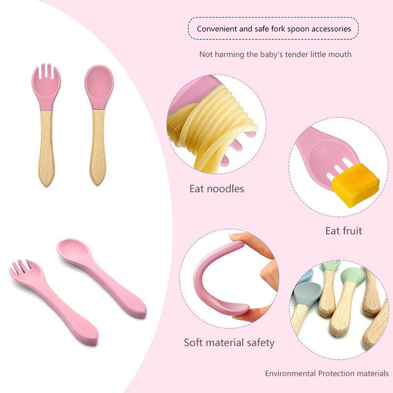 Momcbebe Baby Feeding Set 10-Piece Silicone Suction Bowl Sippy Cup Bib Spoon Fork BPA Free Soft Durable Easy Clean Pink