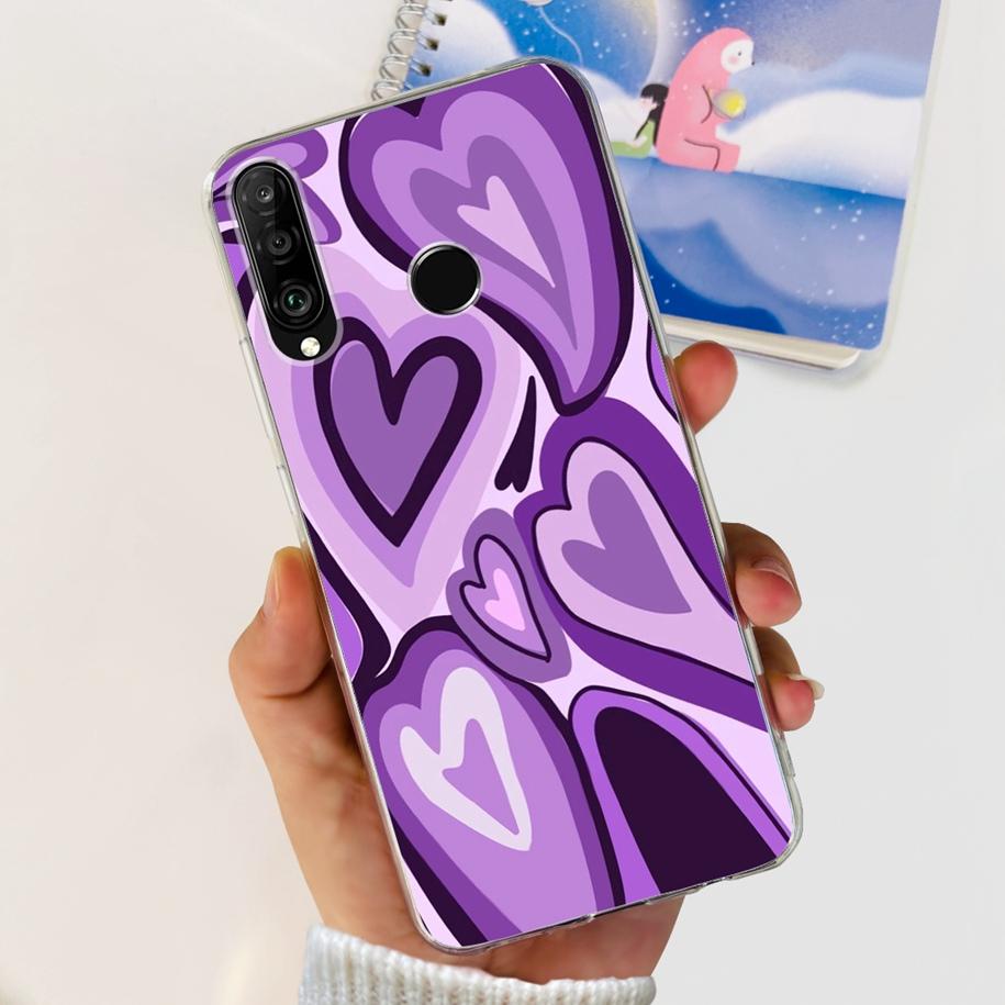 For Huawei P30 Lite Case 2020 Fashion Flower Bumper Soft Silicone Clear Cover For Huawei P30 Lite Pro Fundas P 30 P30Lite Hoesje