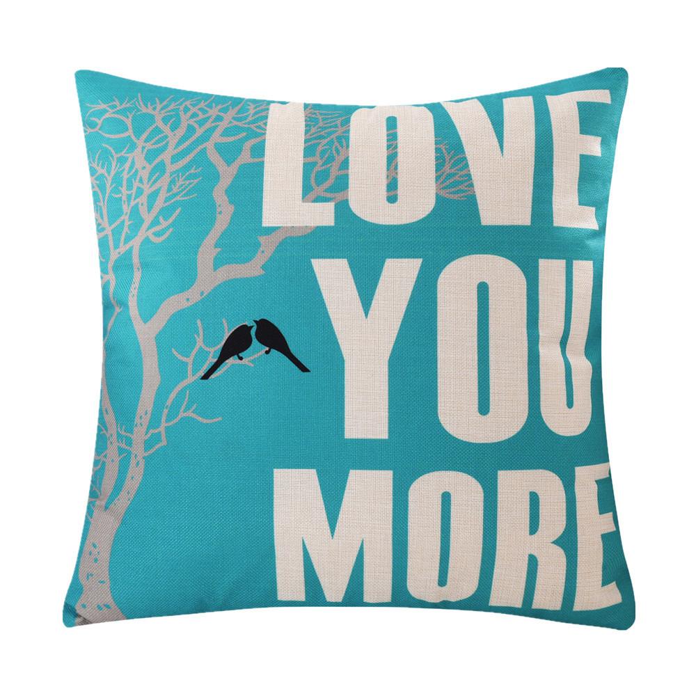45x45cm Vintage Geometric Printed Sofa Cushion Cover Cotton Linen Home Chair Seat Waist Throw Pillowcase