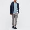 UNIQLO Sport Solid Color Crew Neck Pullover Sweatshirt Unisex sweatshirt Light-Blue 444966-60
