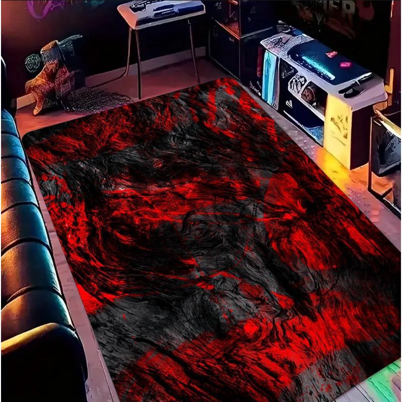 Lava Flow Teppich Vulkanische Energie Teppich Großer rutschfester Teppich Moderne Wohnkultur Wohnzimmer Schlafzimmer Bodenteppich Kühnes künstlerisches Design