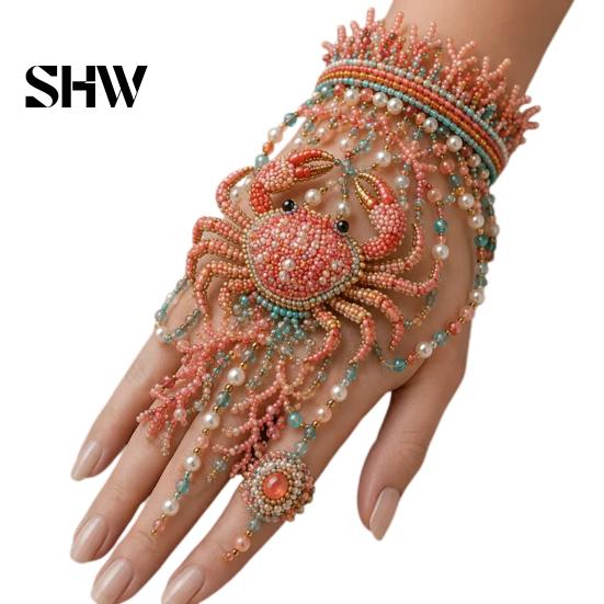 Pulsera de Cadena de Mano Manualidades DIY Kit de Cuentas, Set para Hacer Joyería Tejida con Cuentas, Kit de Accesorios Ajustables para Adultos Regalos Amantes de las Manualidades