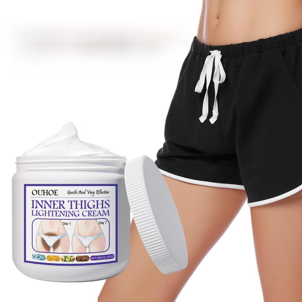 Natürliche Schönheitscreme für die Oberschenkel, 60 g, feuchtigkeitsspendende, aufhellende Hautpflegecreme für die Innenseite der Oberschenkel, Körpercreme für alle Hauttypen