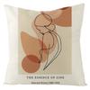 Nordic Abstract Linen Pillowcase Home Sofa Bedside Cushion Pillowcase 45x45cm Home Fashion Art Painting Printed Pillow Case