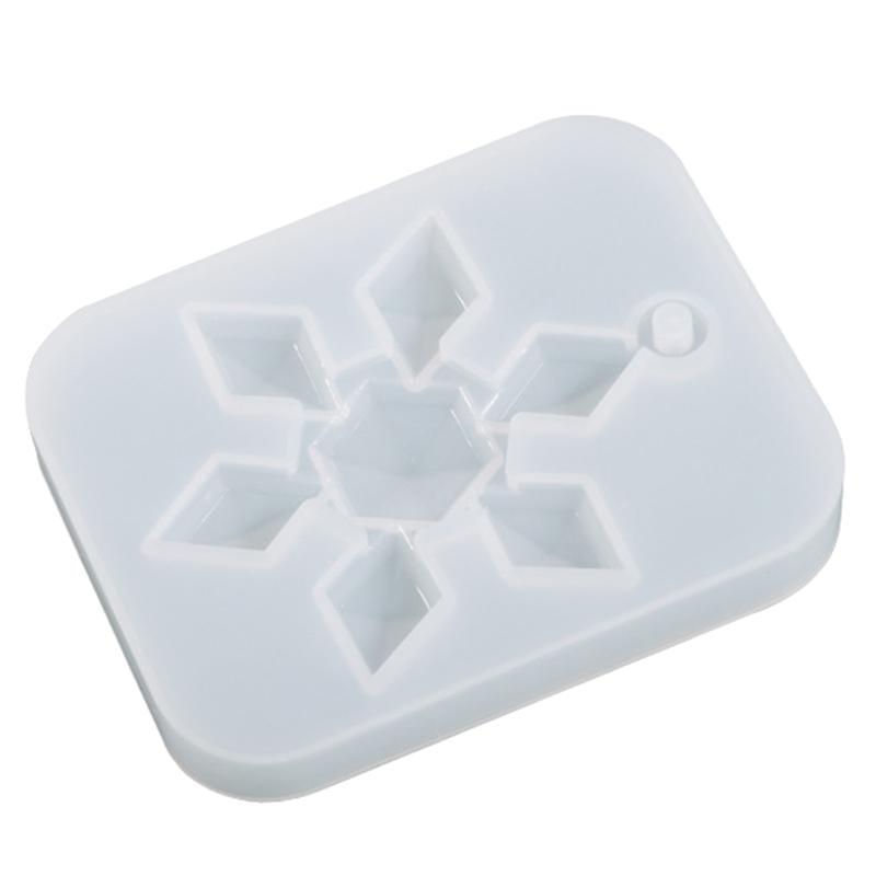 Diy Christmas Elk Snowflake Crystal Epoxy Mold Pendant Wall Hanging Curtain Wind Chime Mirror Surface Silicone Mold