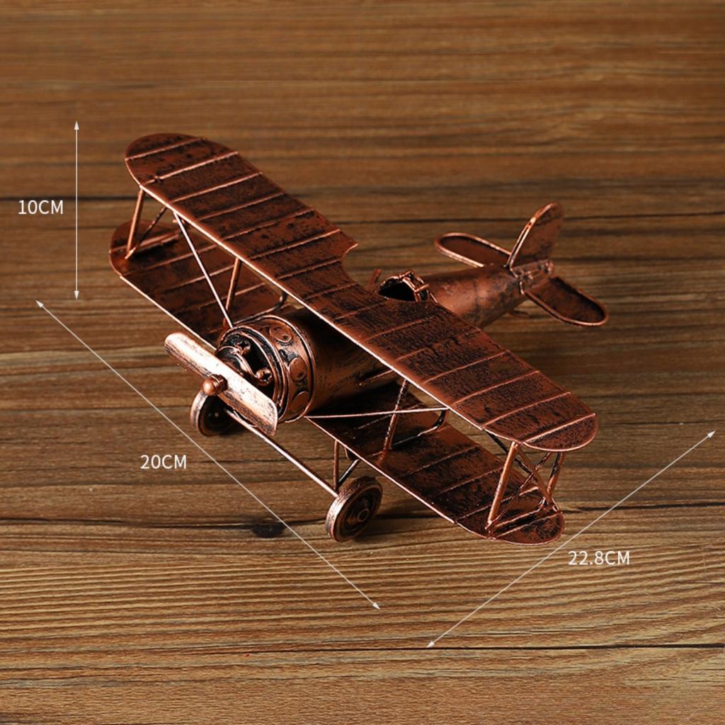Стара Металева Модель Літака Модель Літака Металева Модель Біплана Сувенір Металева Іграшка