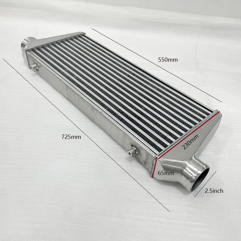Front Mount intercooler Universal Turbo Intercooler 550x230x65 2.5 Intercooler Pipe Aluminium Pipe Tube Hose Kit 550x230x65mm