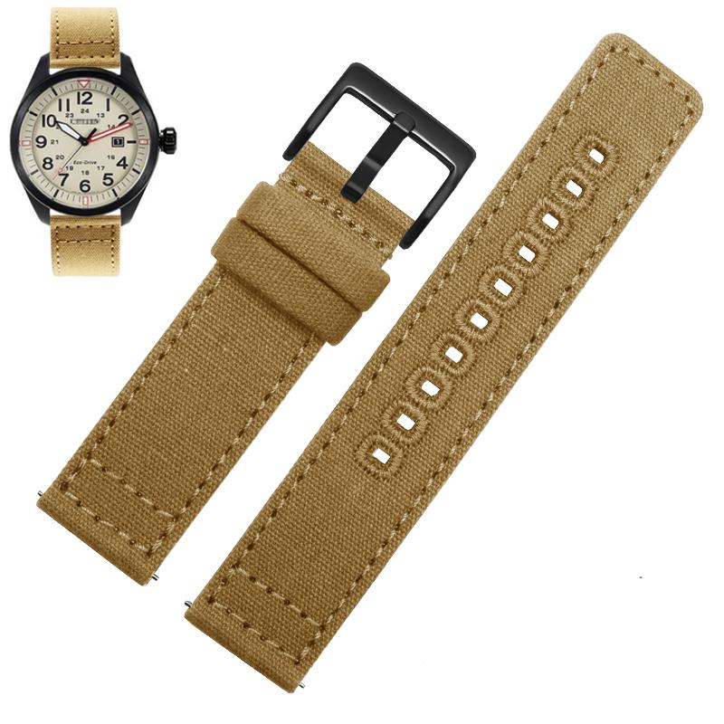 Watchband Quick Release Canvas Watch Strap 18mm 20mm 22mm Nylon Watchbands Replacement Bracelet Wrist Band Watch Accessories