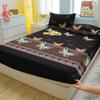 1 Simple Modern Butterfly Printed Matte Fitted Sheet, Bedroom Printed Bed Cover, Bedding (Excluding Pillowcases)