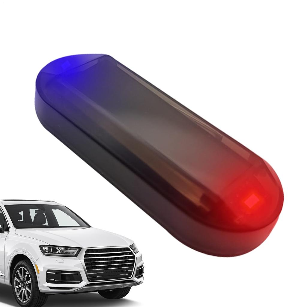 Generic Fake Car Warning Lights, Fake LED Flashing Motorcycle Alarm Solar Powered, Universal Car