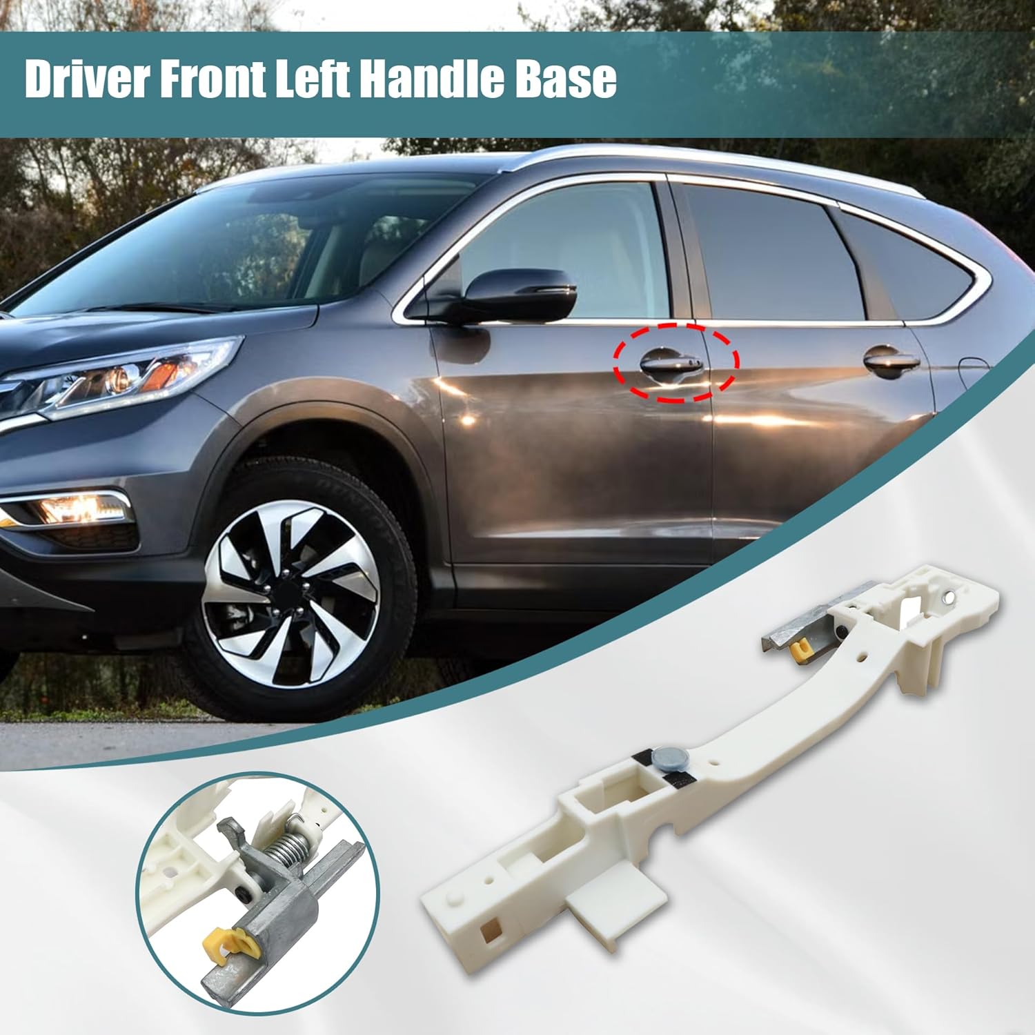 GXARTS Driver Front Handle Base 72182-TR0-A02 Compatible with Honda CR-V 2012-2016 Compatible with Honda Civic 2012-2015