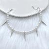 Imitation Pearl Anklet Trouser Chain With Spike Charms Adjustable Punk Style Ankle Bracelet Women Jeans Decor Fashion Jewelry
