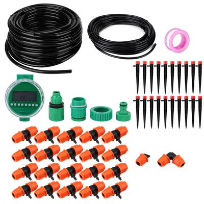 Temporizador Controlador de Riego de Jardín de 20 m con Goteros de 8 Orificios Kit de Riego por Goteo