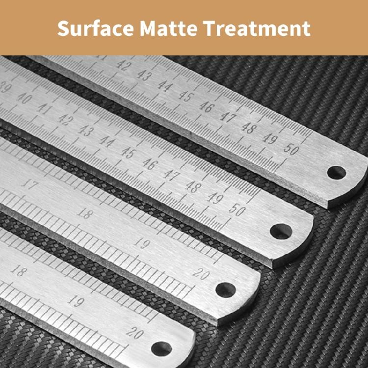 Stainless Steel 50cm Straight Ruler Car Mounted Defense Ruler Measurement Tool Multifunctional Straight Edges Ruler