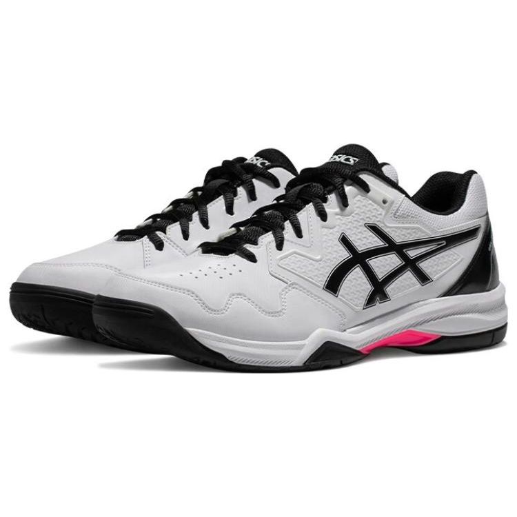 Asics Gel Dedicate 7 White Black Pink Men Sneakers Hot-Pink 1041A223-104