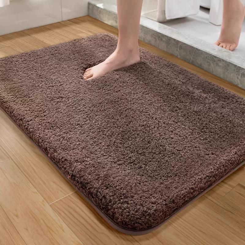 Japanese-Style Bathroom Floor Mat, Absorbent Door Mat, Quick-Dry Foot Mat, Non-Slip Toilet Carpet, Restroom Mat