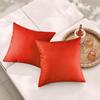 Outdoor Waterproof Pillow Covers 2 Pack 18x18 Square Garden Decorative Throw Pillow Covers, Farmhouse Solid Color Throw Pillow Case for Patio Bench