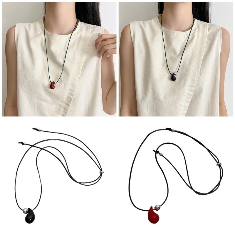 Fashionable Teardrop Necklace Craft from Sturdy Alloy Accessory for Everyday Wear and Special Occasions Daily Use