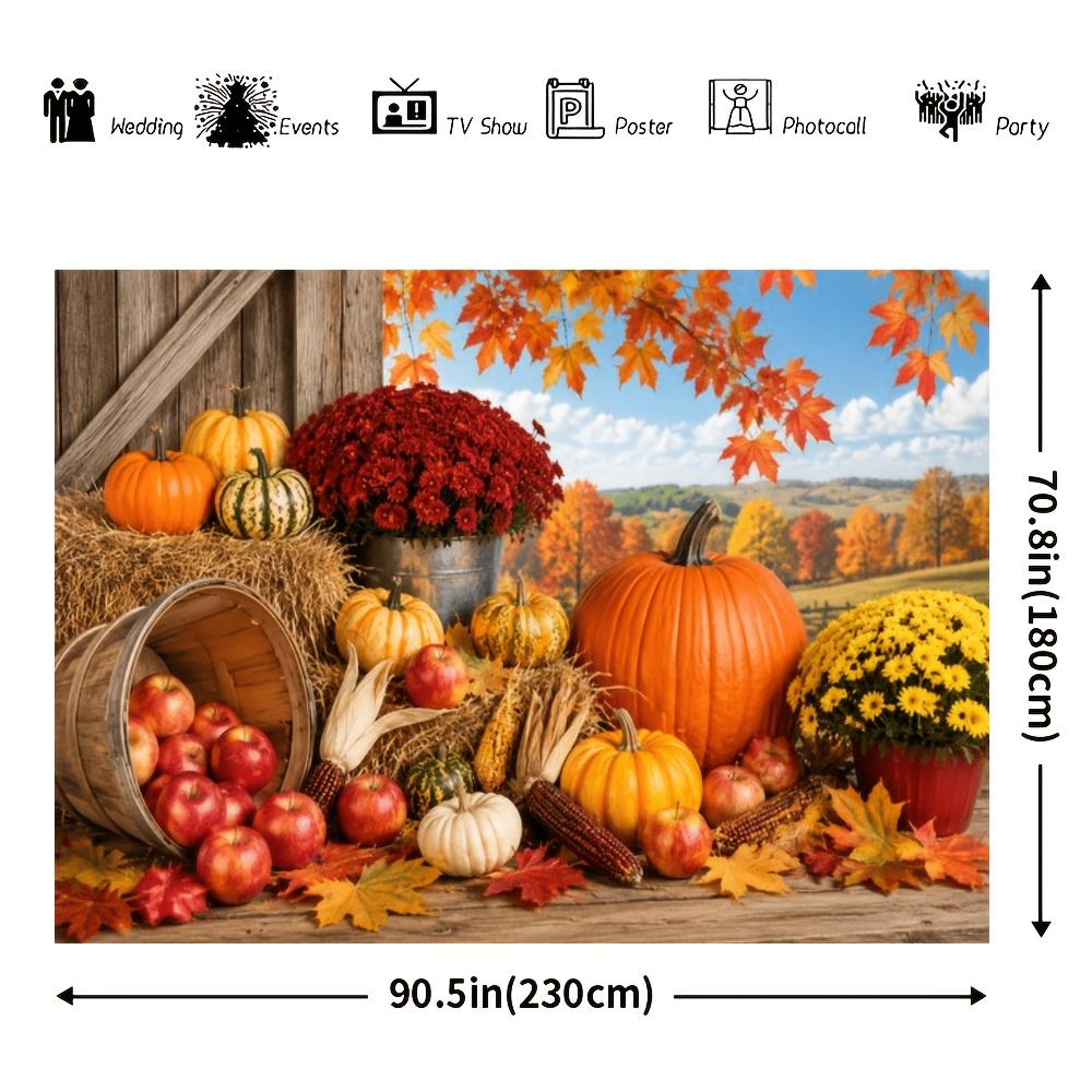 One 2D Flag for the Autumn Harvest Themed Party Decoration with a Thanksgiving Background Cloth for the Autumn Seasonzyc