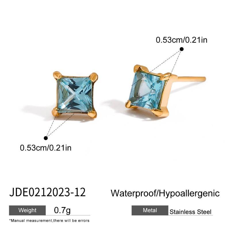 Titanium Steel Zirconia Earrings - Luxurious and High-end Ear Clips, Ear Studs Made of Stainless Steel, Women's Accessories