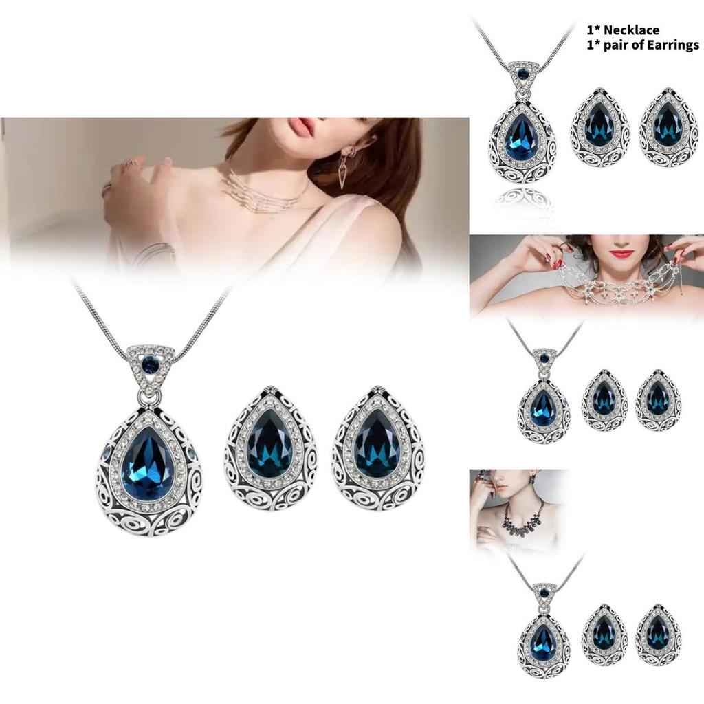 Fashion Crystal Jewelry Set With Alloy Craftsmanship For Casual Wear And Special Occasions