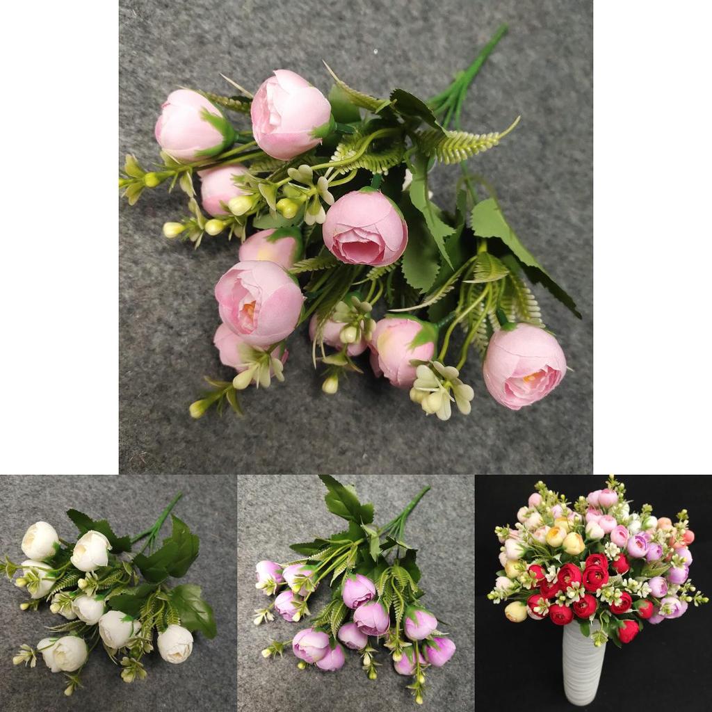 Floral Camellia Arrangement Decor Silk Flowers Weddings Photography Props