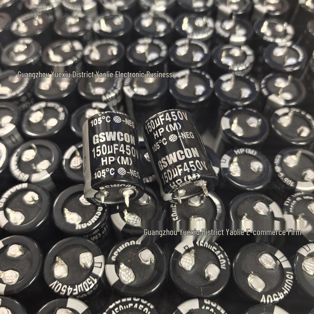 Genuine 450V 150µF 22×30mm GSWCON Plug-in Electrolytic Capacitor