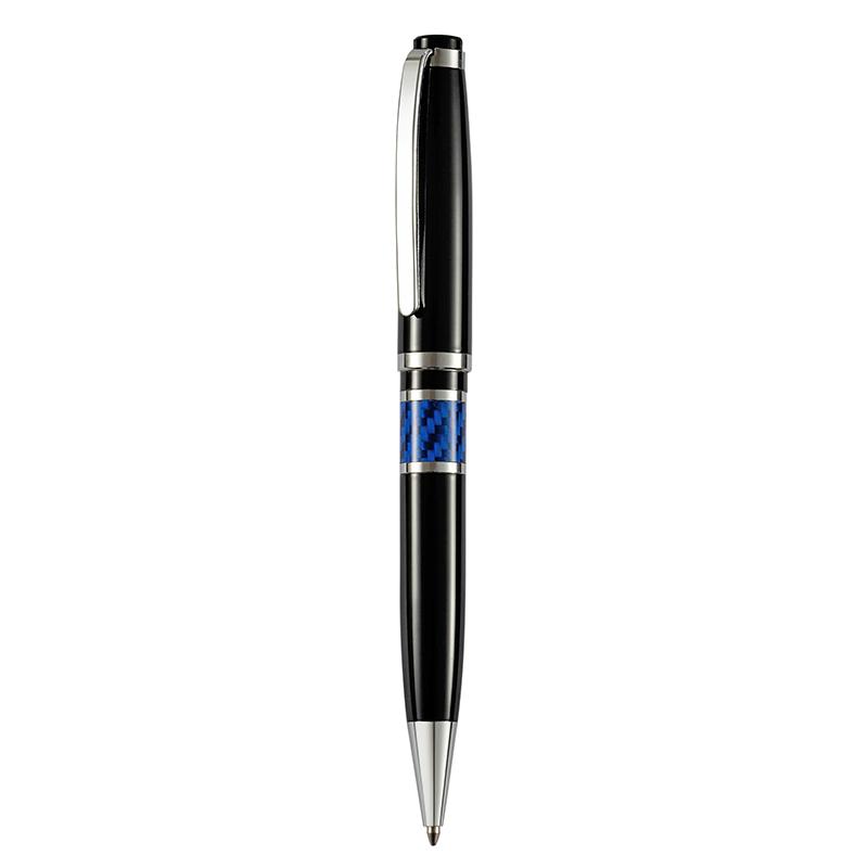 2026 Hot Selling Custom Shaped Pen Metal Carbon Fiber Ballpoint Pen Smooth Writing синий