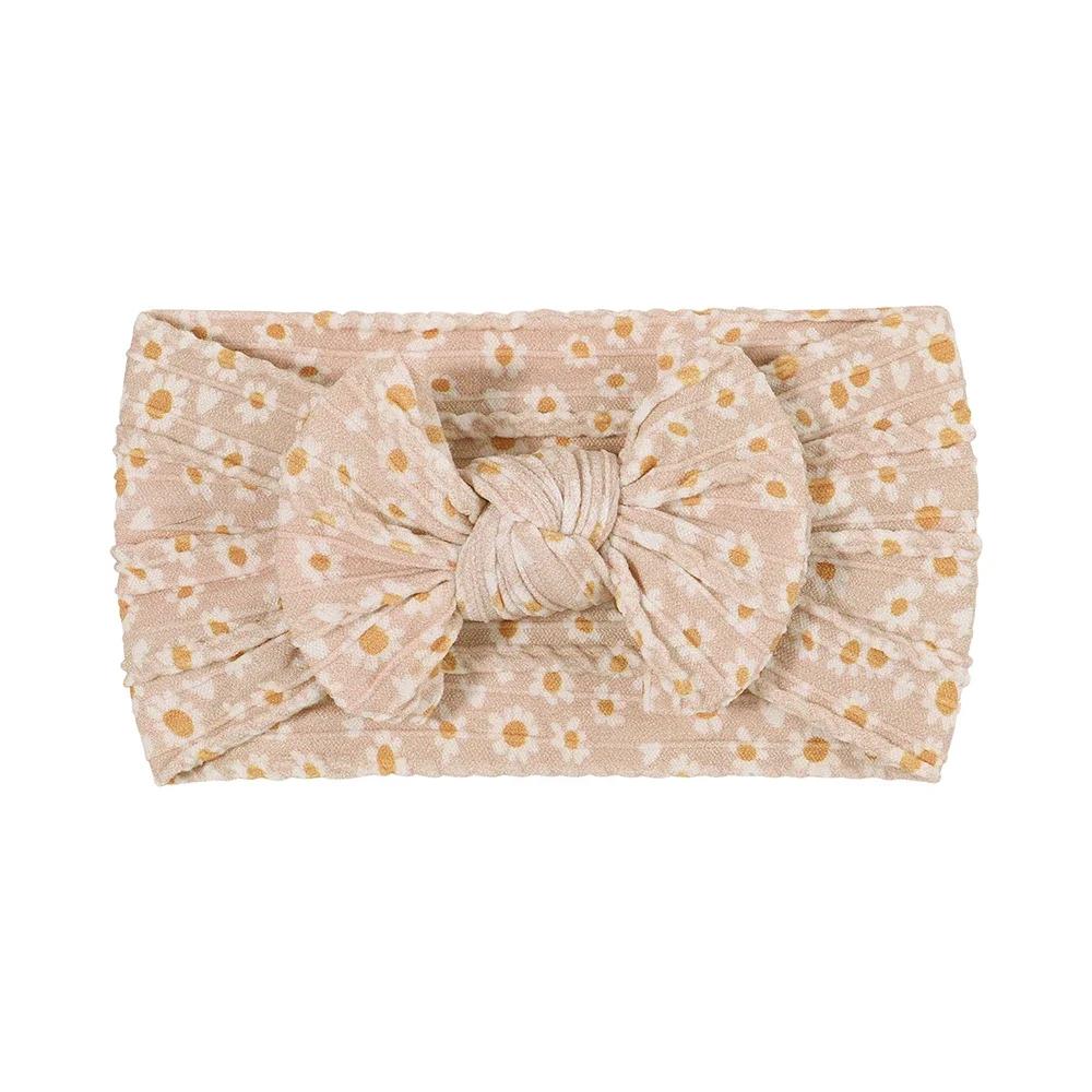 48colors Newborn Baby Headband Girls Elastic Knit Children Turban Baby Bows Soft Nylon Kids Headwear Toddler Hair Accessories