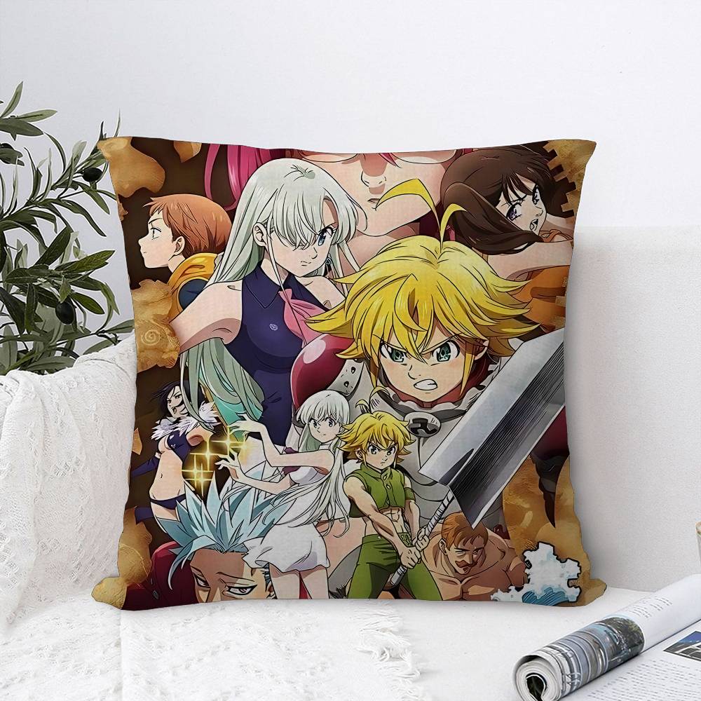 Federa Cuscino Anime Hot The Seven Deadly Sins Per Camera da Letto e Salotto Copricuscino Decorativo per Divano