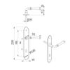 HAMILTON Door Handle with Key Plate 90mm ANTIQUE GOLD