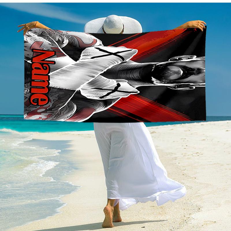 Personalized Customized Proof Beach Towel with CM Punk Pattern - Soft, Absorbent, Quick-drying, Perfect Swimming, Camping&bathing