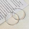 Fashion Simple Sterling Silver Hoop Earrings for Women Hypoallergenic Lightweight Large Big Thin Hoops Dangle Earrings