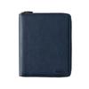 Rhodia Notepad Synthetic Leather PU Round Zip Case (Includes One Rhodia No. 16 5mm Orange Grid) Navy (cf16purznv)