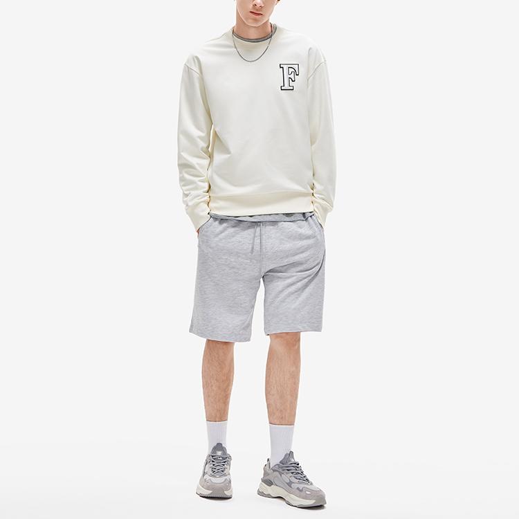 Fila Printed Logo Casual Crew Neck Sweatshirt Men Sweatshirt White F11M219208F-IV