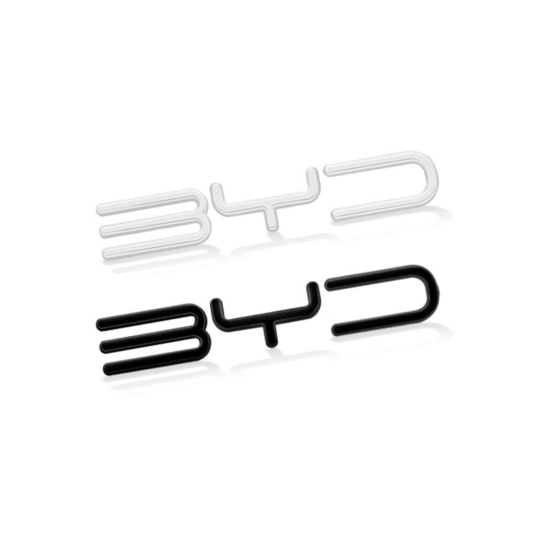 PO2 3D Chrome Metal Car Back Trunk Tailgate Sticker Build Your Dreams Emblem Badge Decor For BYD Logo HAN TANG ATTO3 E5 E6 S6 S7